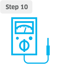 Step 10: Carry out an insulation test on motors 